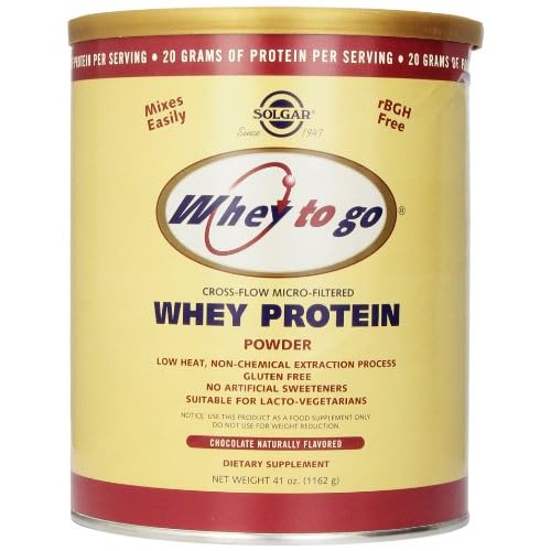 Solgar Whey To Go Protein Powder, Natural Chocolate Flavor, 41 Ounce image